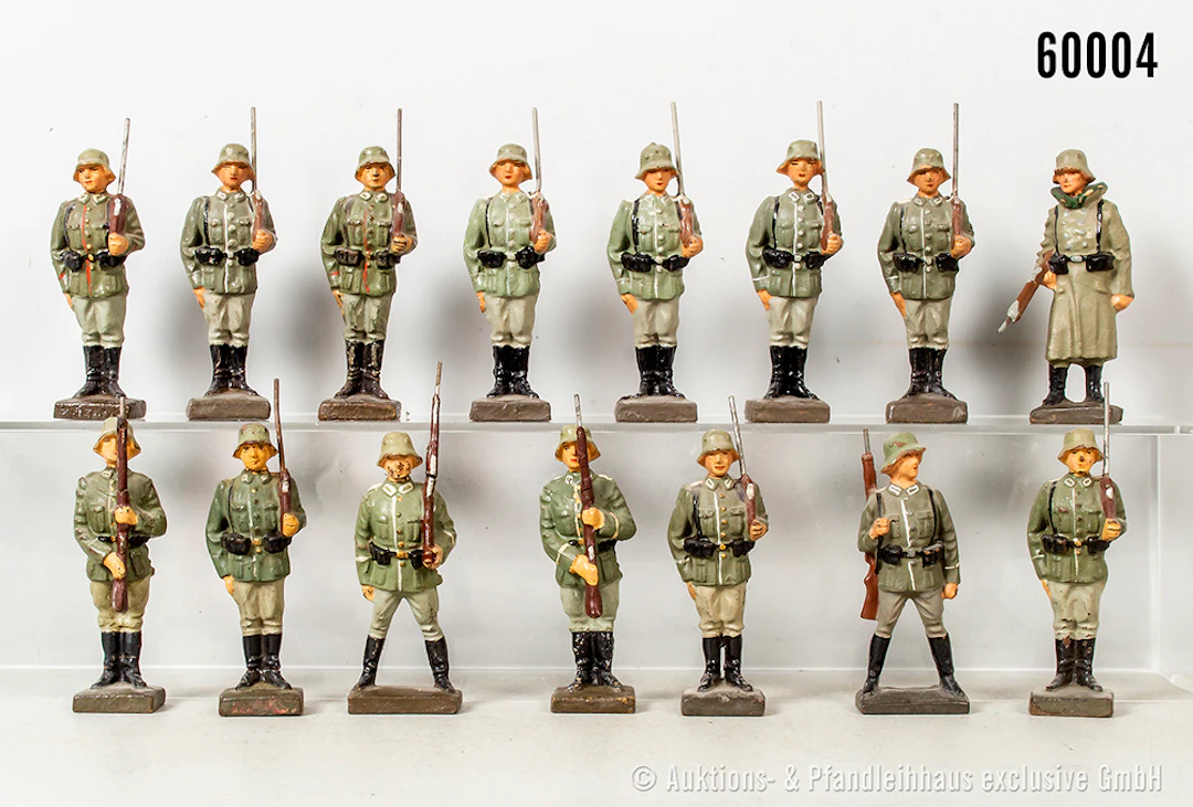Lineol Figuren, meist stillgestanden, teils Varianten, Masse, 7 cm, meist Z 1-2