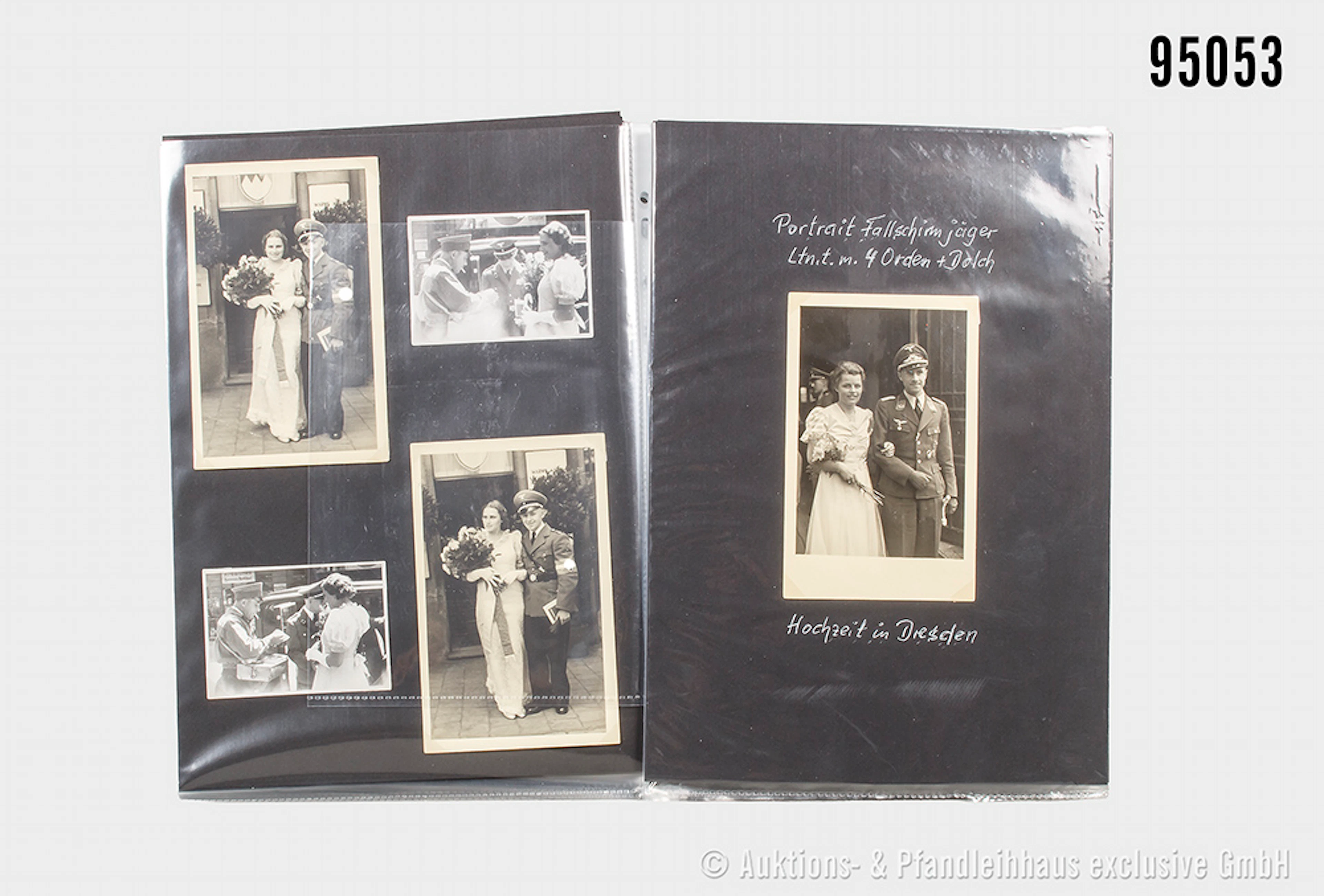 Konv. lose Fotoalbum-Seiten, mit 24 Fotos, überwiegend Portraits
