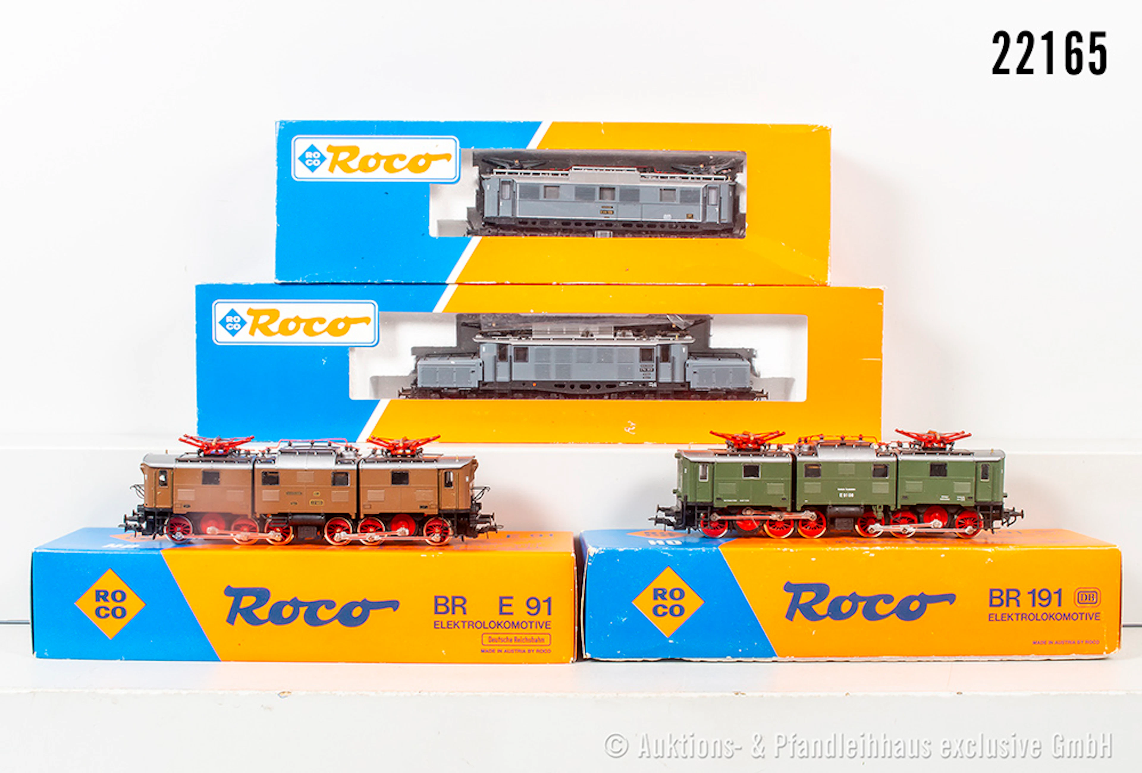 4x Roco H0, E-Lok, DRG/DB: 43410, BN 44 106 & 04139B, EG5, BN 22503