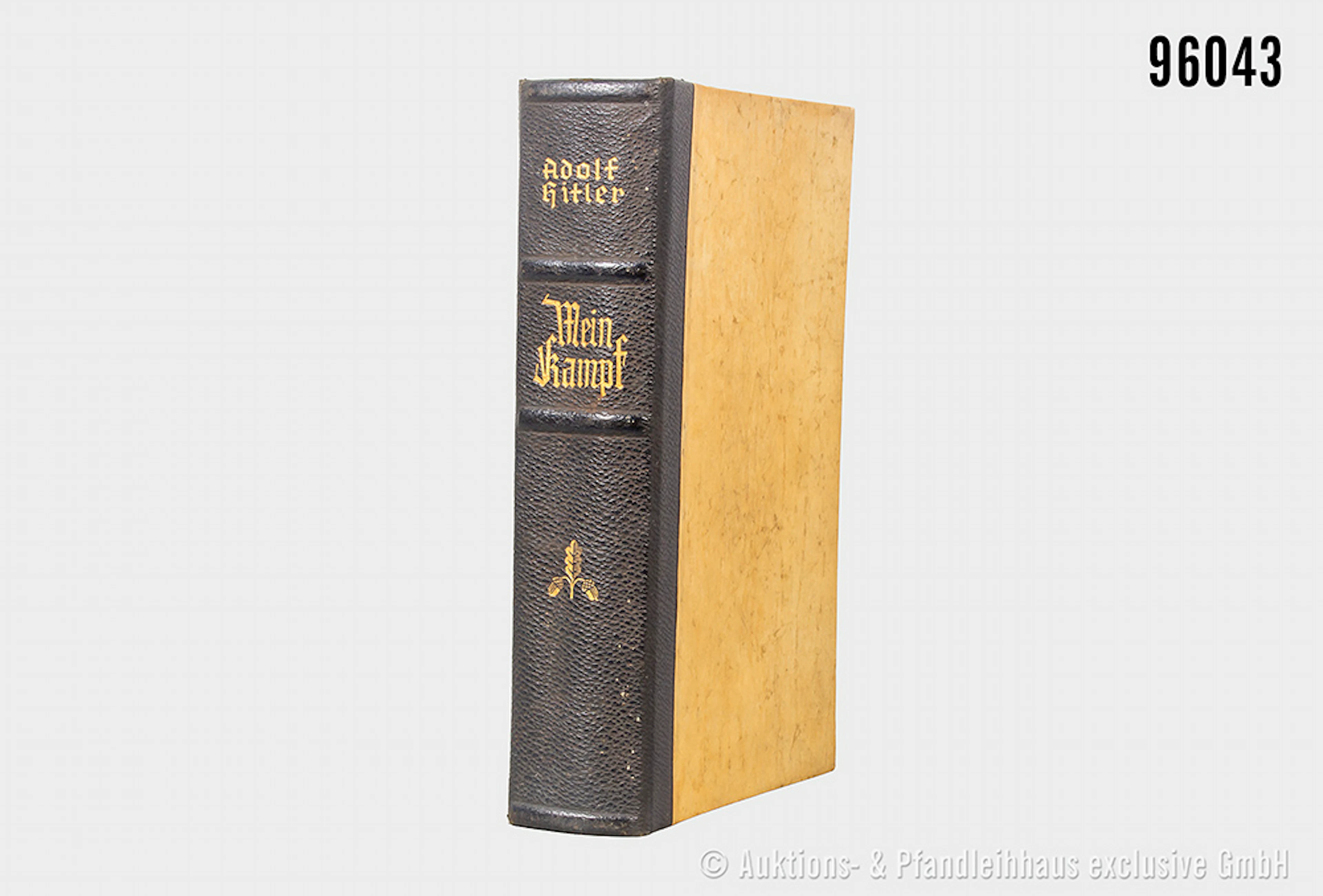 Adolf Hitler "Mein Kampf", Halblederausf. mit Goldschnitt von 1937