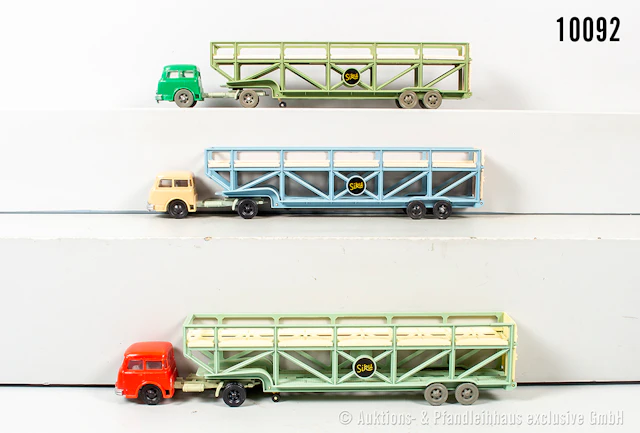 Siku Plastik V 100 Autotransporter mit Sattelschlepper, unterschiedliche