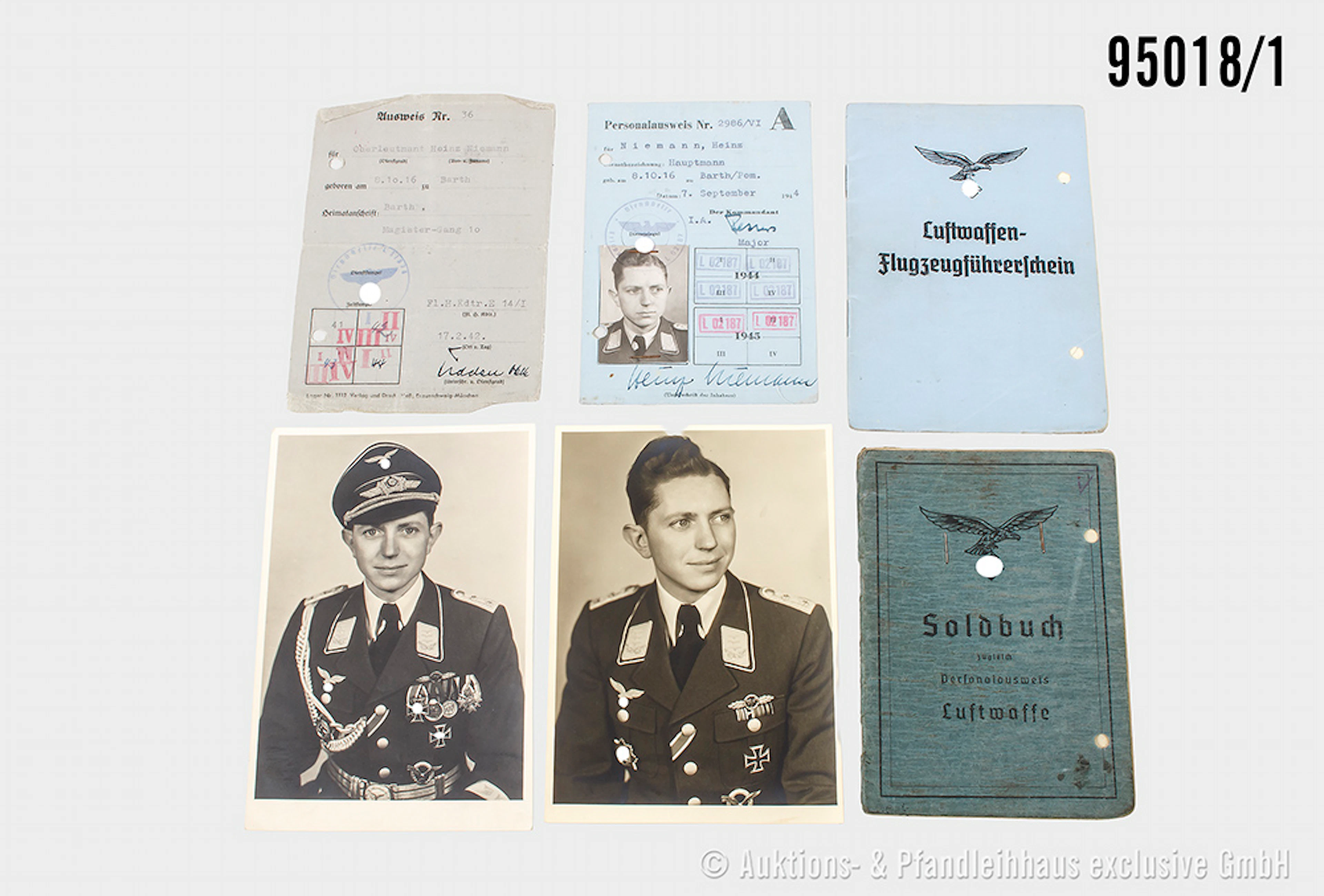 Dokumentennachlass des Trägers DKiG und Inhaber des Ehrenpokal, Hauptmann