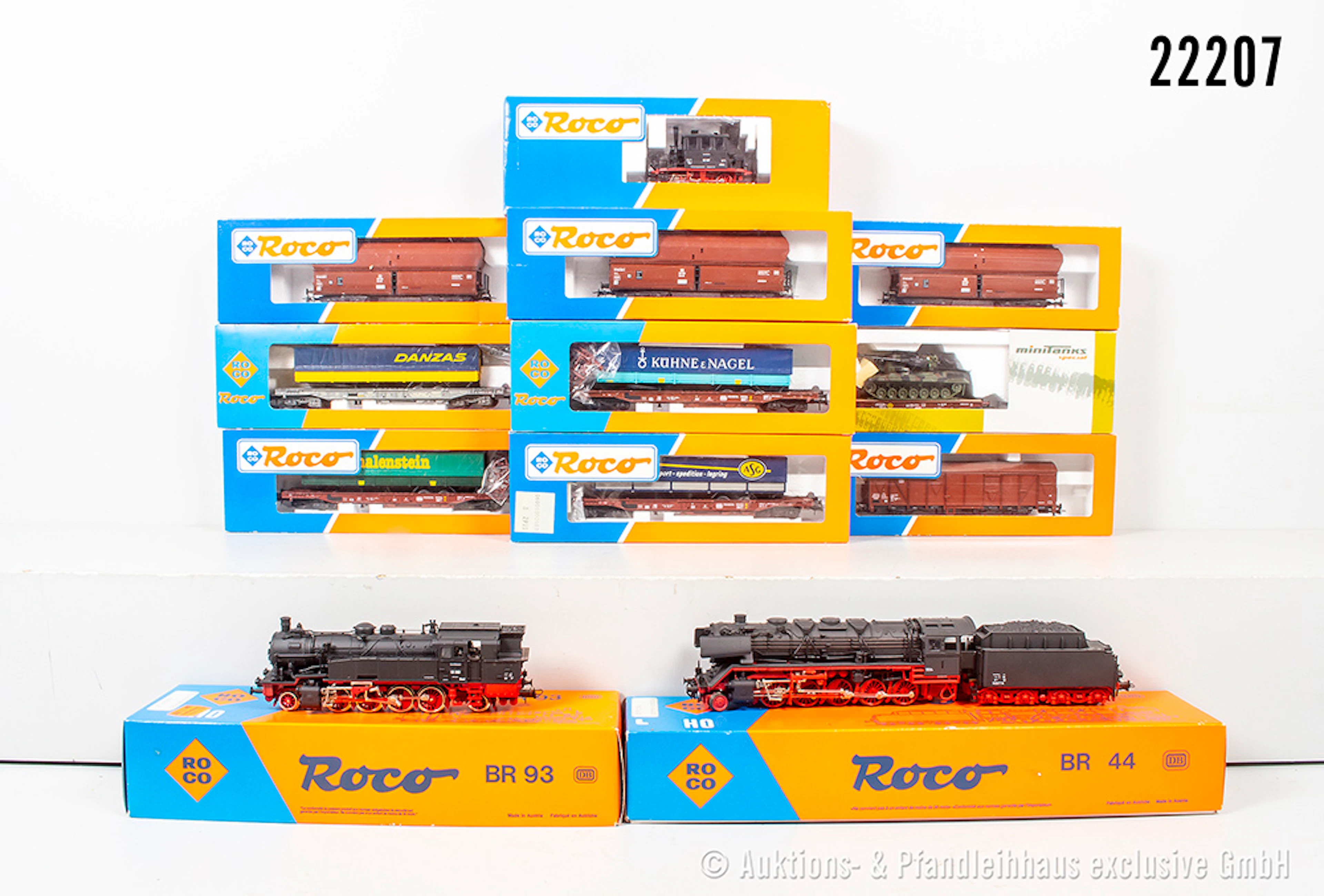 Roco H0: 3x Dampfloks, DB: 43255, BN 98 307 & 43261, BN 44 1651 &