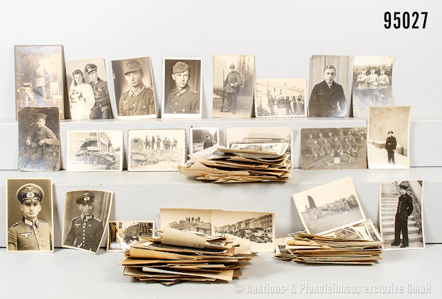 Konv. über 400 Fotos Kaiserreich, 1. WK und 2. WK, viele Portraits