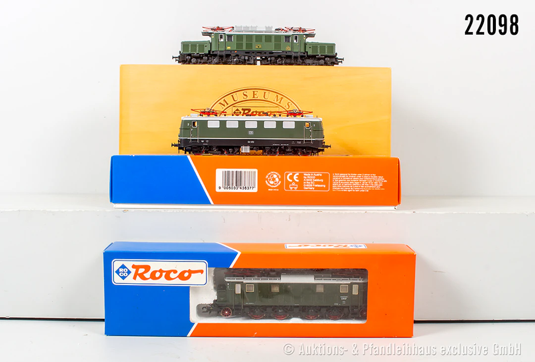 3x Roco H0 E-Lok, DB: 43637, BN E41 072 & 43717, BN E17 07 (n.A.d.E.