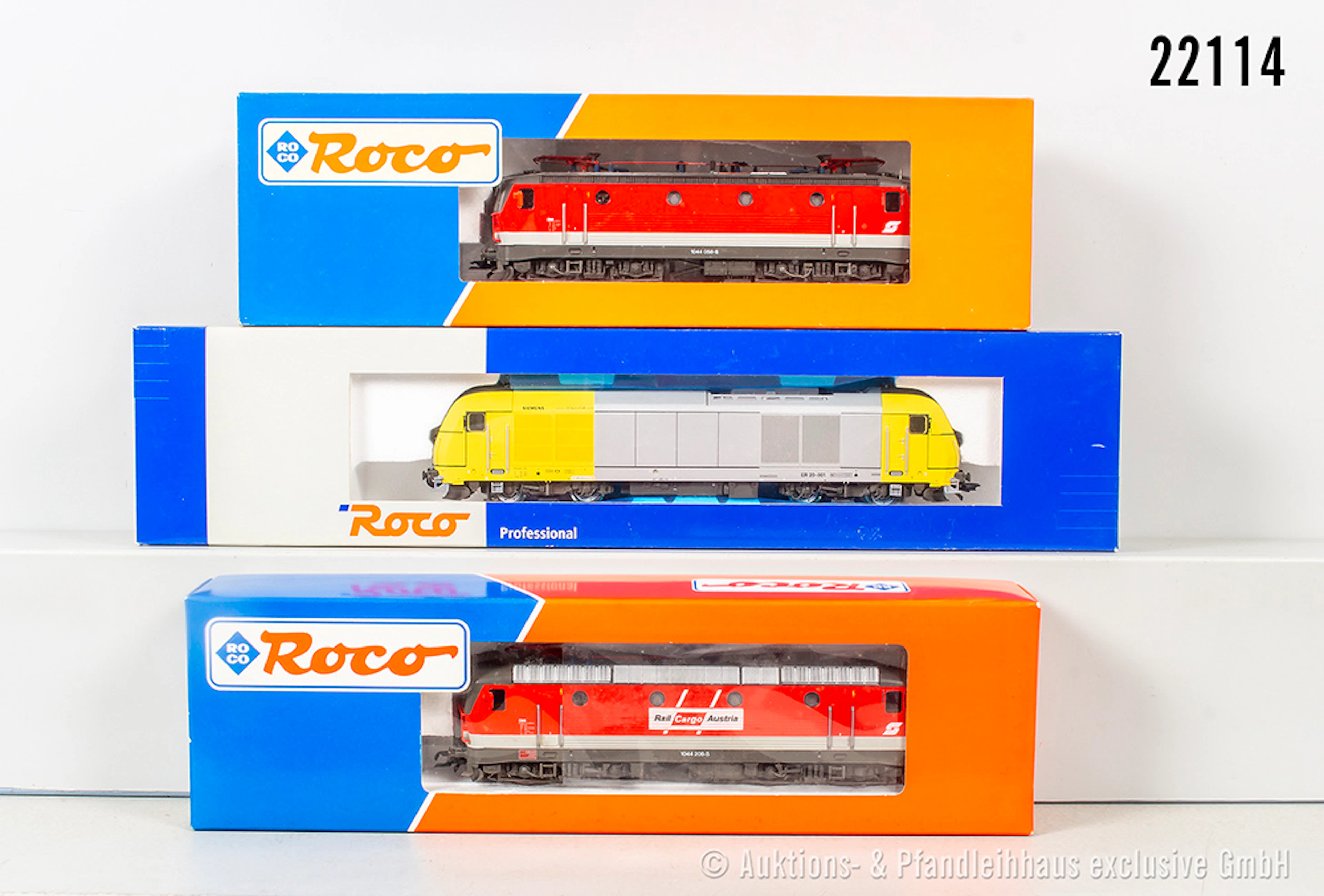 3x Roco H0 E-Lok: ÖBB, BN 1044 056-8 & ÖBB, BN 1044 208-5 & BN 63399