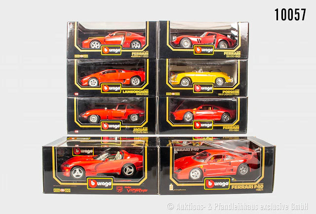 Bburago Modellautos, dabei Lamborghini Diablo, Dodge Viper RT/10