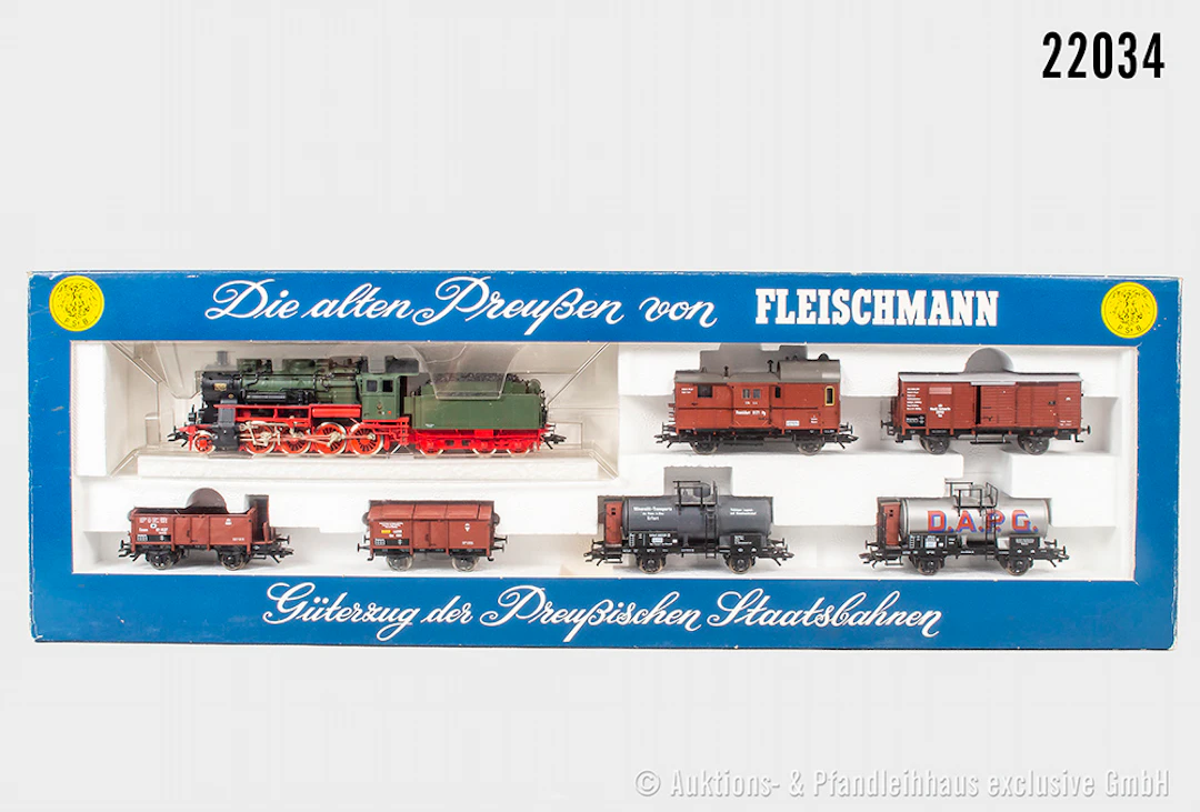 Fleischmann H0: 4884 Güterzug-Set, P.St.B., Dampflok, BN 5353, 6 Wagen