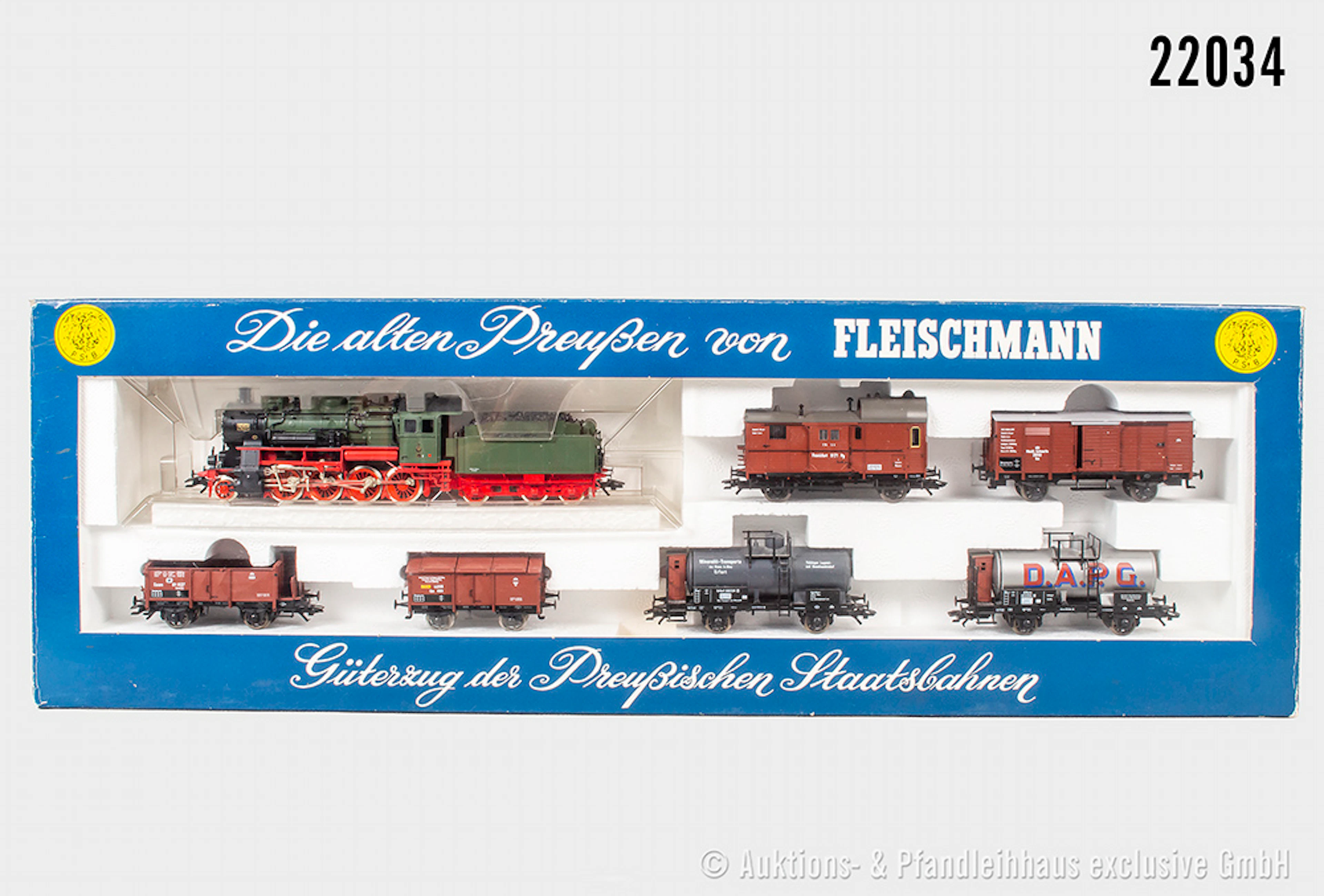 Fleischmann H0: 4884 Güterzug-Set, P.St.B., Dampflok, BN 5353, 6 Wagen