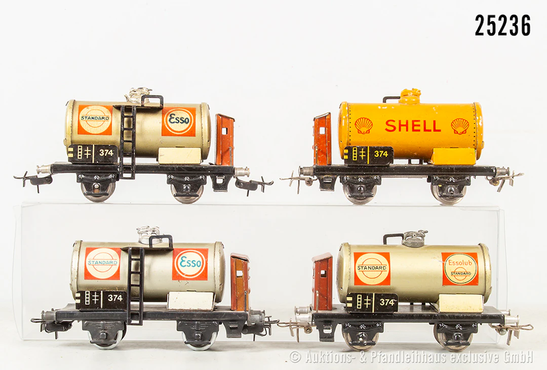Märklin H0, Kesselwagen: 3x 374 E, 374 S, Z 2-3