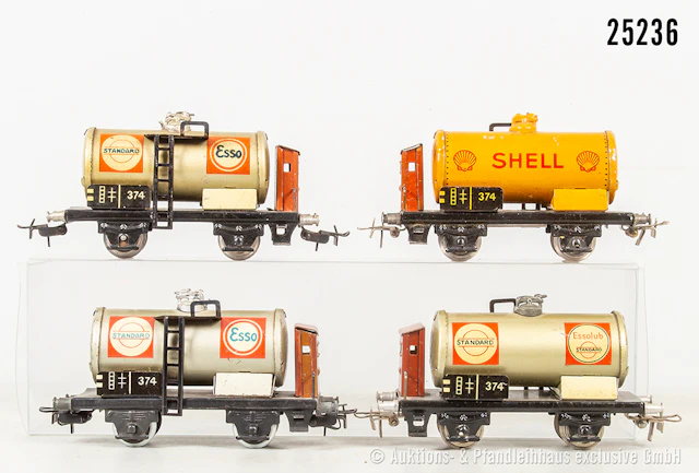 Märklin H0, Kesselwagen: 3x 374 E, 374 S, Z 2-3