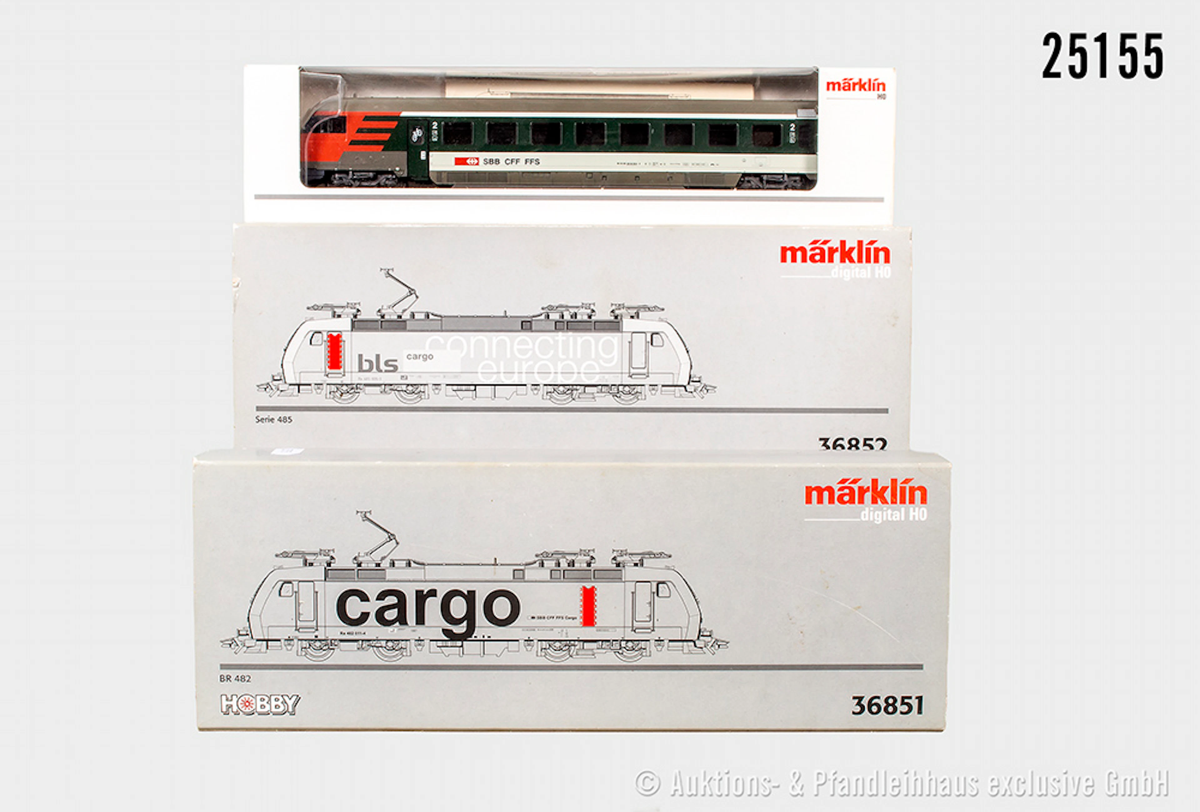 Märklin Digital H0: 36852 E-Lok, BLS, BN 485 005-3 & 63851 E-Lok