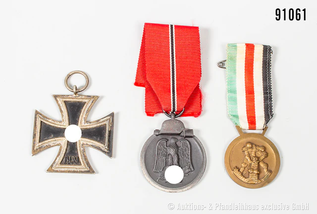 Konv. EK 2 1939, Ostmedaille und deutsch-italienische Feldzugsmedaille