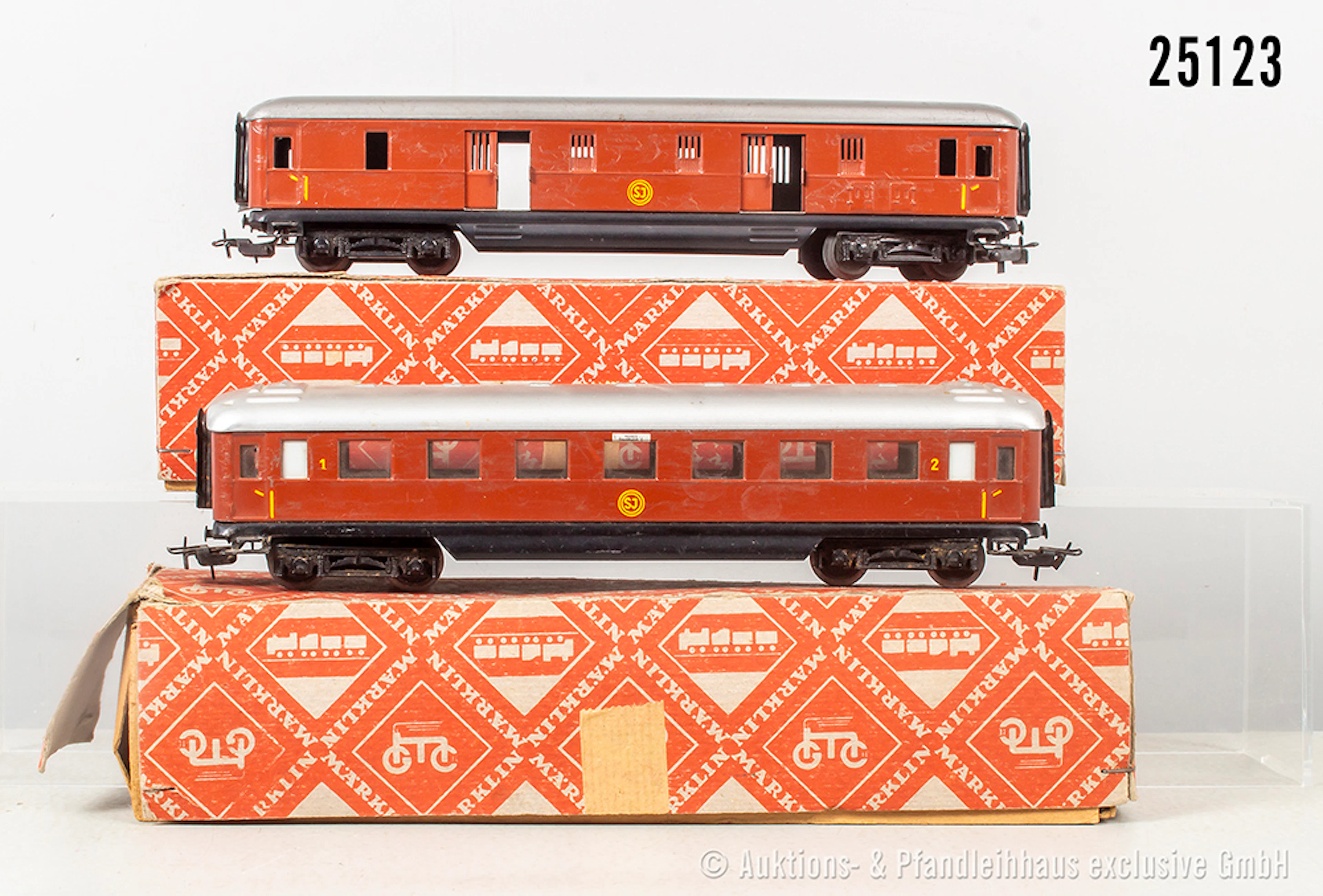 Märklin H0 Reisezugwagen: SJ, 4020 & 4021, Z 2-3, OVP (1x beschädigt)