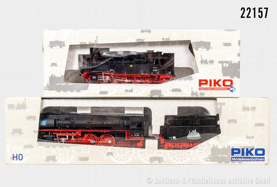 2x Piko H0 Dampflok, DR: 50060, BN 2087 & 95113 Sondermodell "Messe