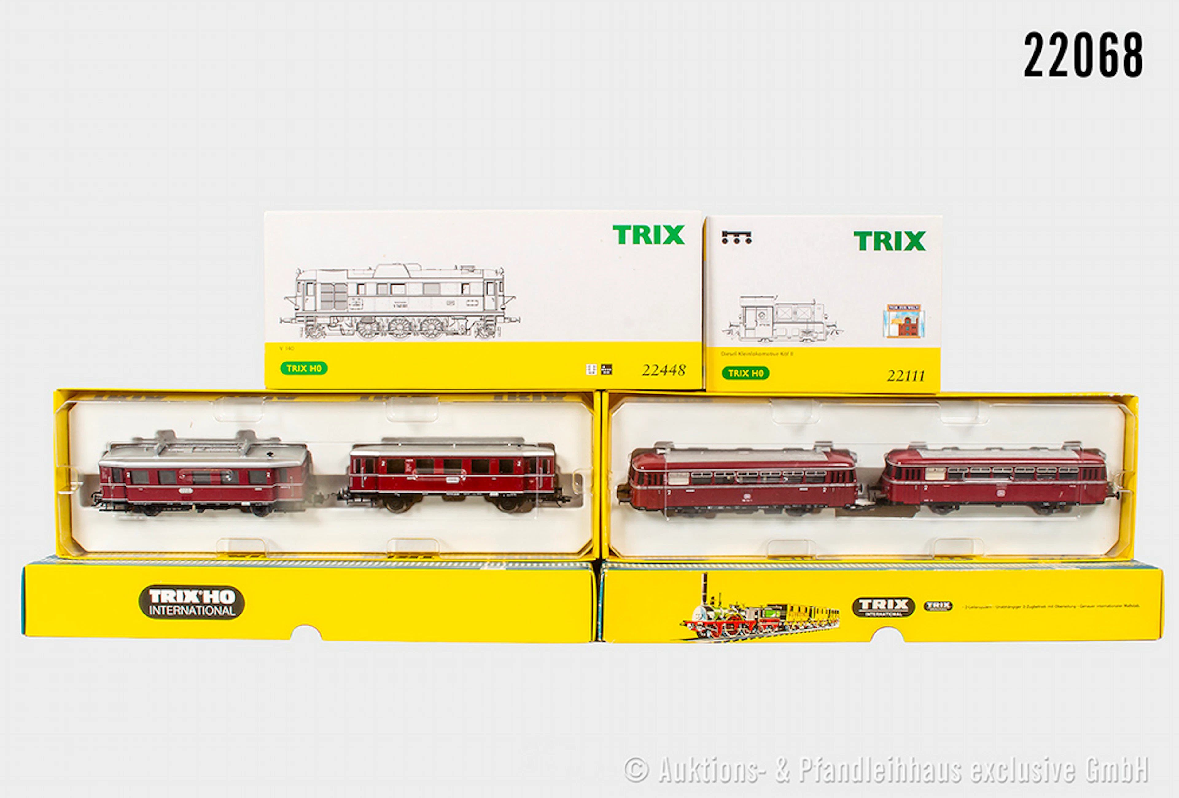 Trix H0: 2473 Dieseltriebzug, DB, BR VT 75 & 2481 Schienenbus, DB
