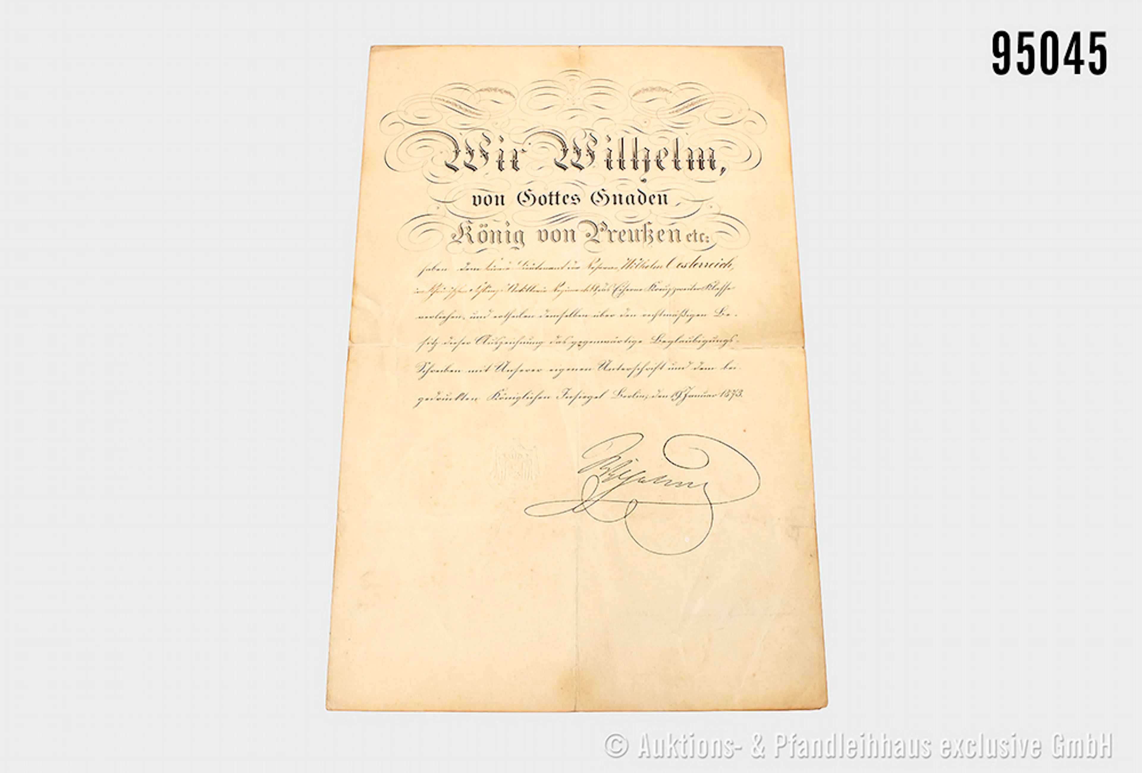 Preußen Urkunde zum EK 2 1870 für den Seconde Leutnant der Reserve