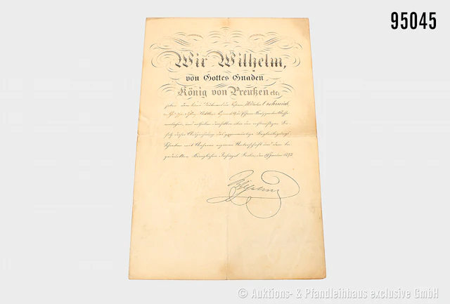 Preußen Urkunde zum EK 2 1870 für den Seconde Leutnant der Reserve