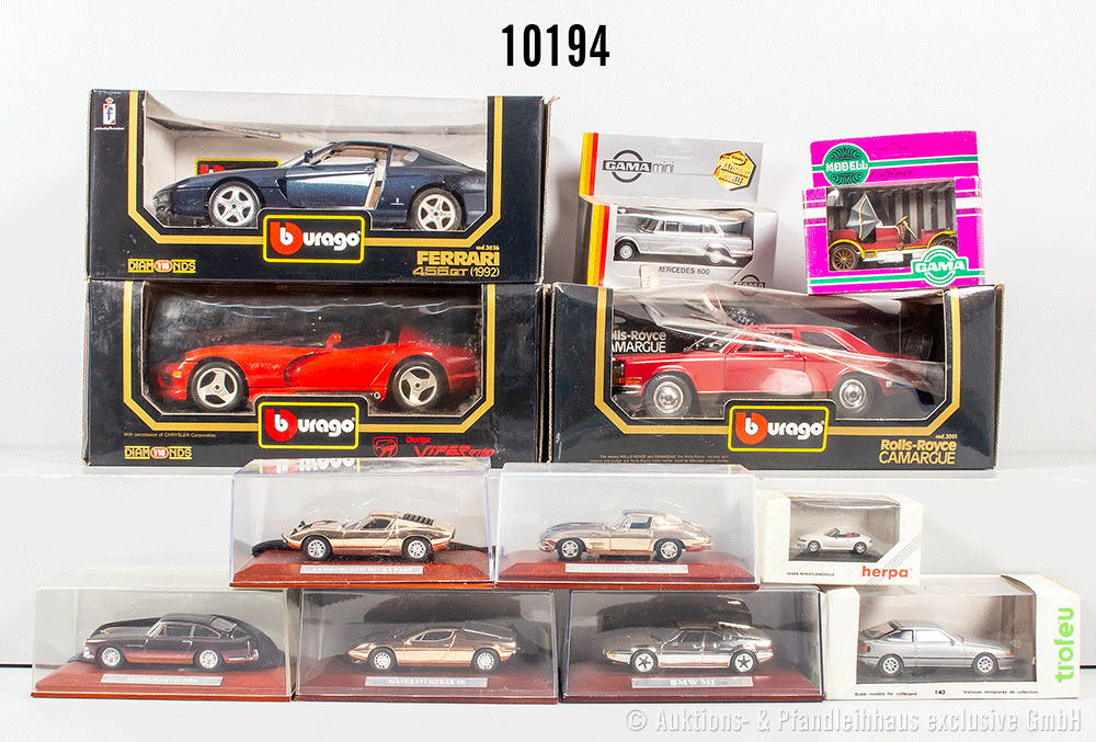 Modellautos, u.a. Hersteller Bburago, Trofeu, überw. Metall, 1:87-