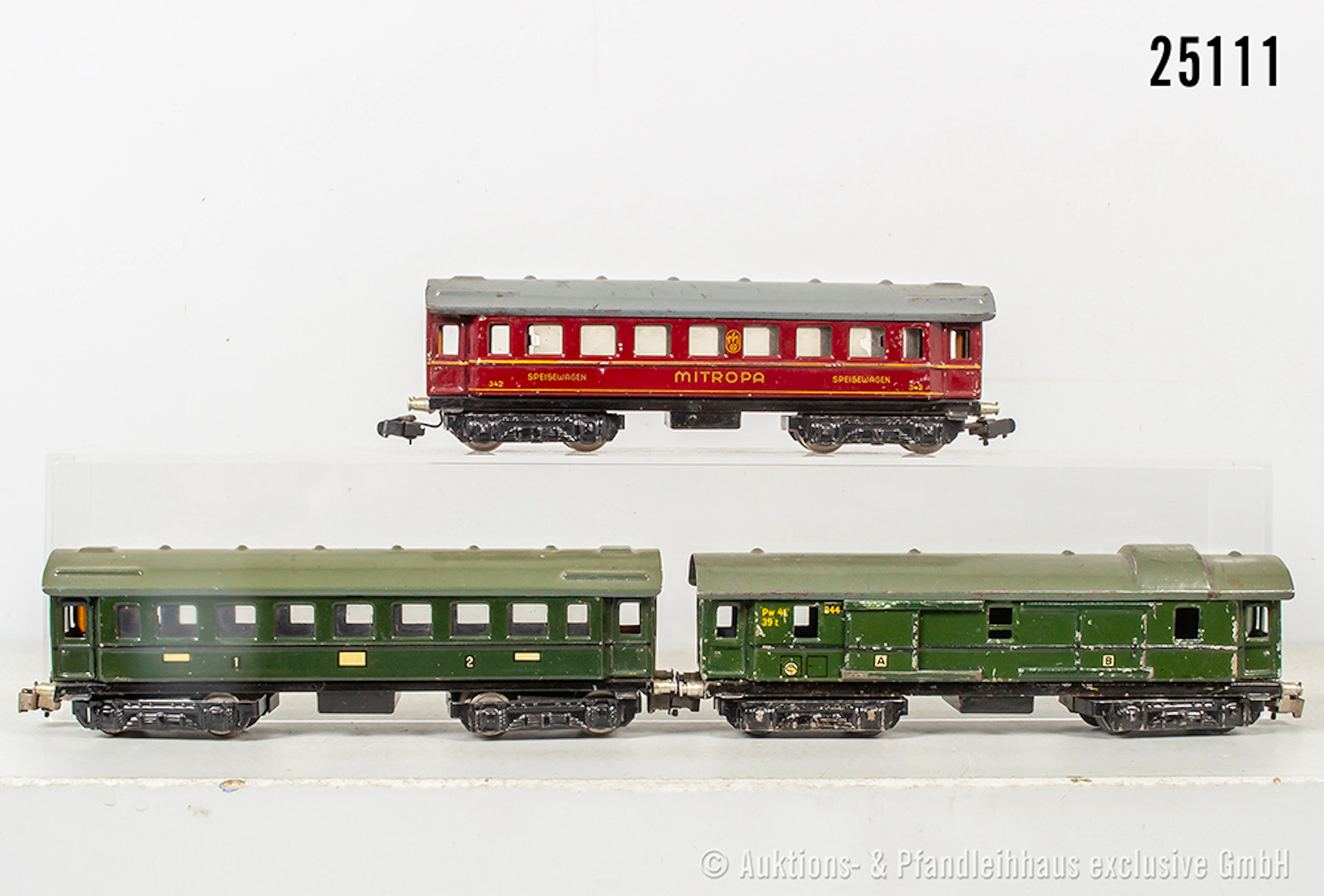 Märklin H0 Reisezugwagen: 344, 342, 341 - alle mit KK, Z 2-3