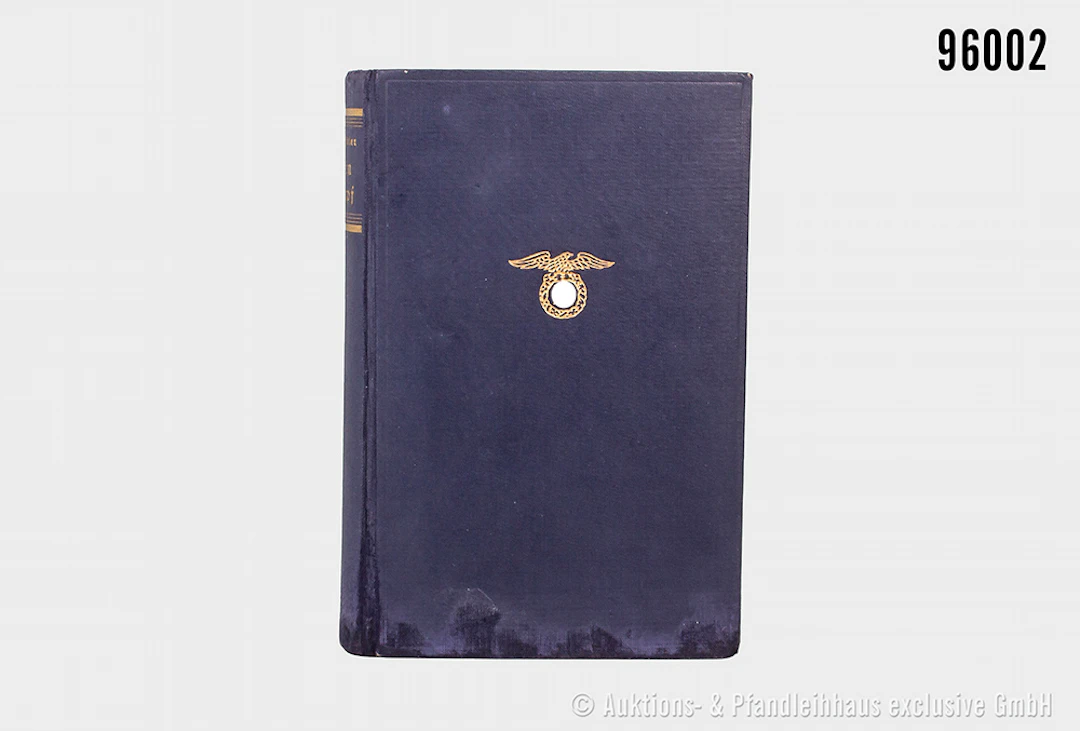 Adolf Hitler "Mein Kampf", blaue Leinenausführung von 1938, guter