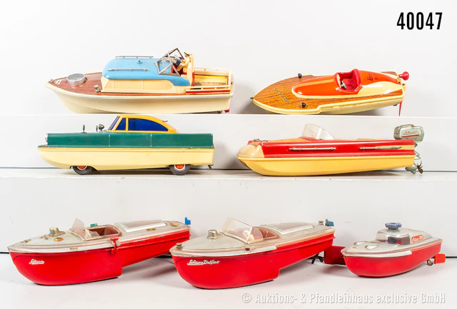 Schuco Modellfahrzeuge, Boote und Fahrzeuge, dabei 3005 Seebiene