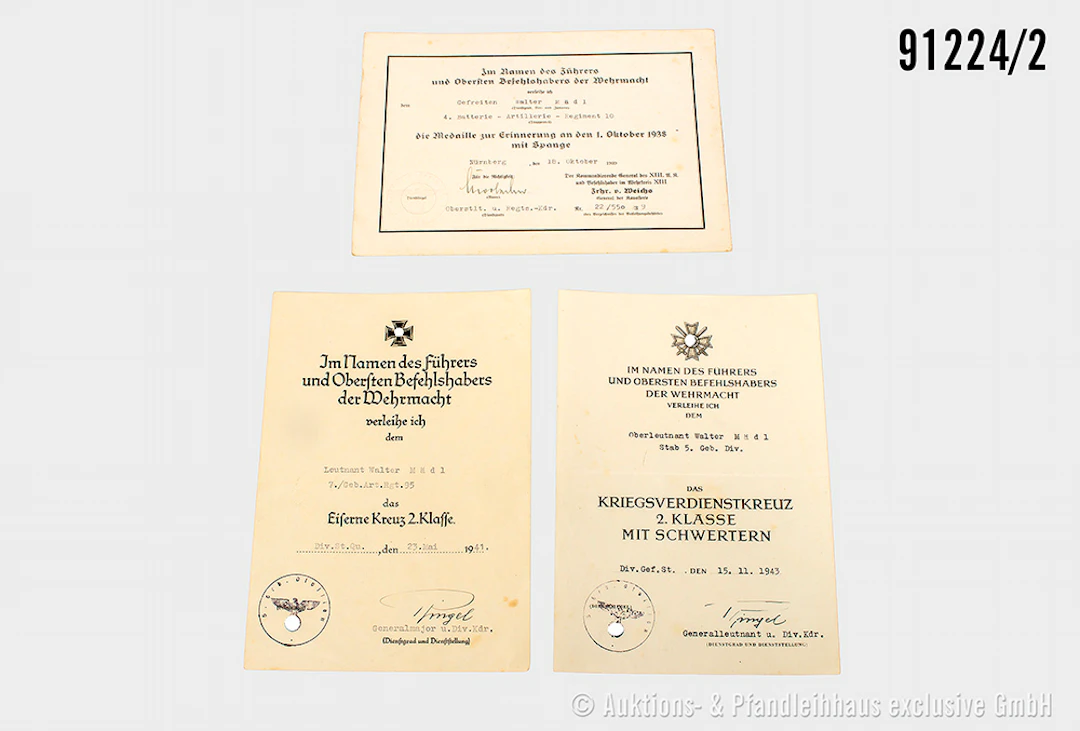 aus dem Nachlass eines Oberleutnant im Stab der 5. Gebirgs-Division