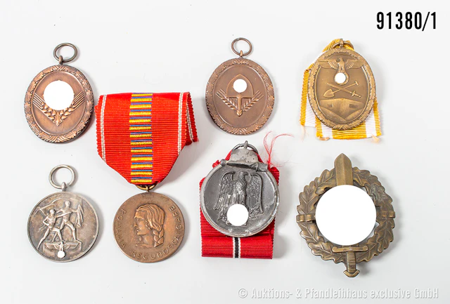 Konv. Ostmedaille, Anschlussmedaille Österreich, Schutzwall-Ehrenzeichen