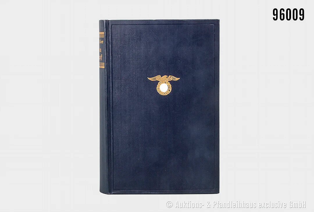 Adolf Hitler "Mein Kampf", blaue Leinenausführung von 1933, guter
