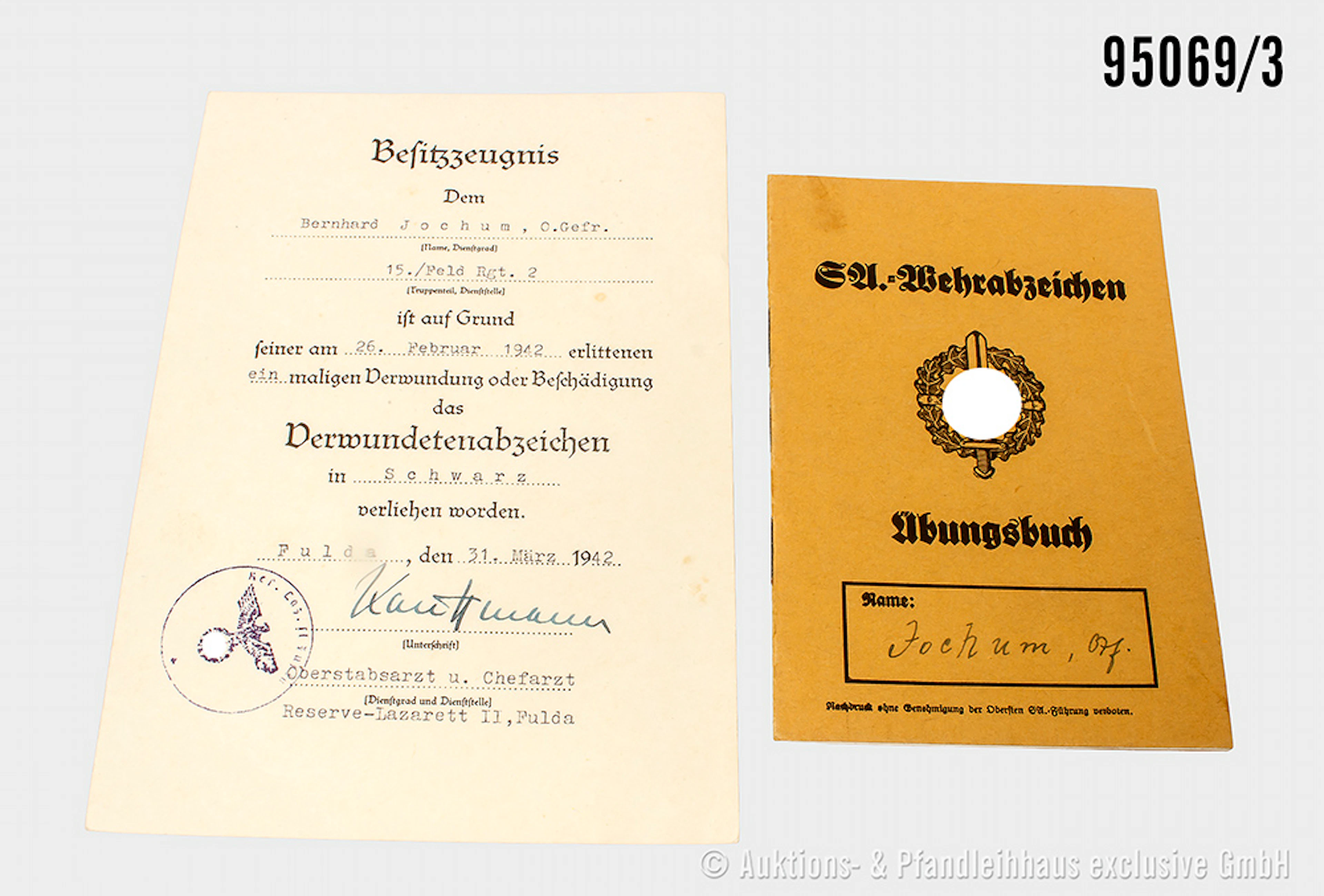 Dokumentennachlass eines Gefreiten im Regiment General Göring, Feld-Regiment
