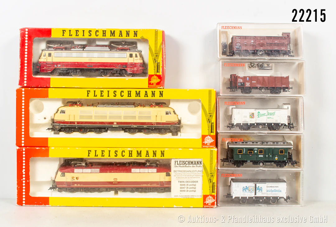 3x Fleischmann H0 E-Lok, DB: 4375, BN 103 142-6 & 4381, BN 120 002-1