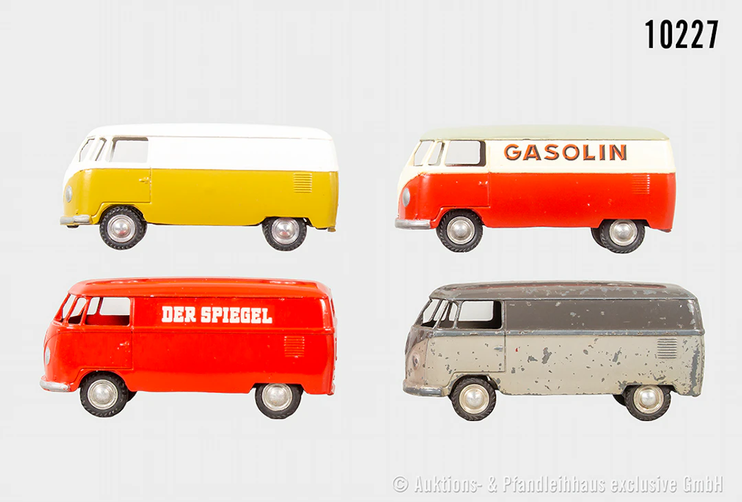 Märklin Modellfahrzeuge, Volkswagen Bus, Metall, L bis 9 cm, teils