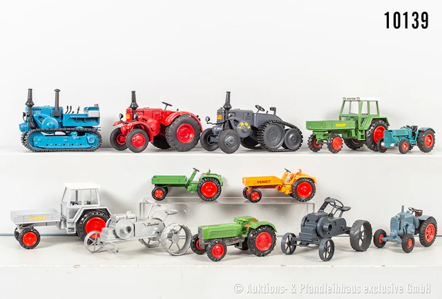 Konv. Traktoren, dabei Cursor, Siku, Märklin usw., Metall, L bis ca.
