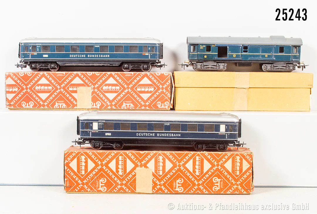 Märklin H0, Reisezugwagen, DB: 344 J Typ 5, 2x 346/6, Z 1-2, OVP