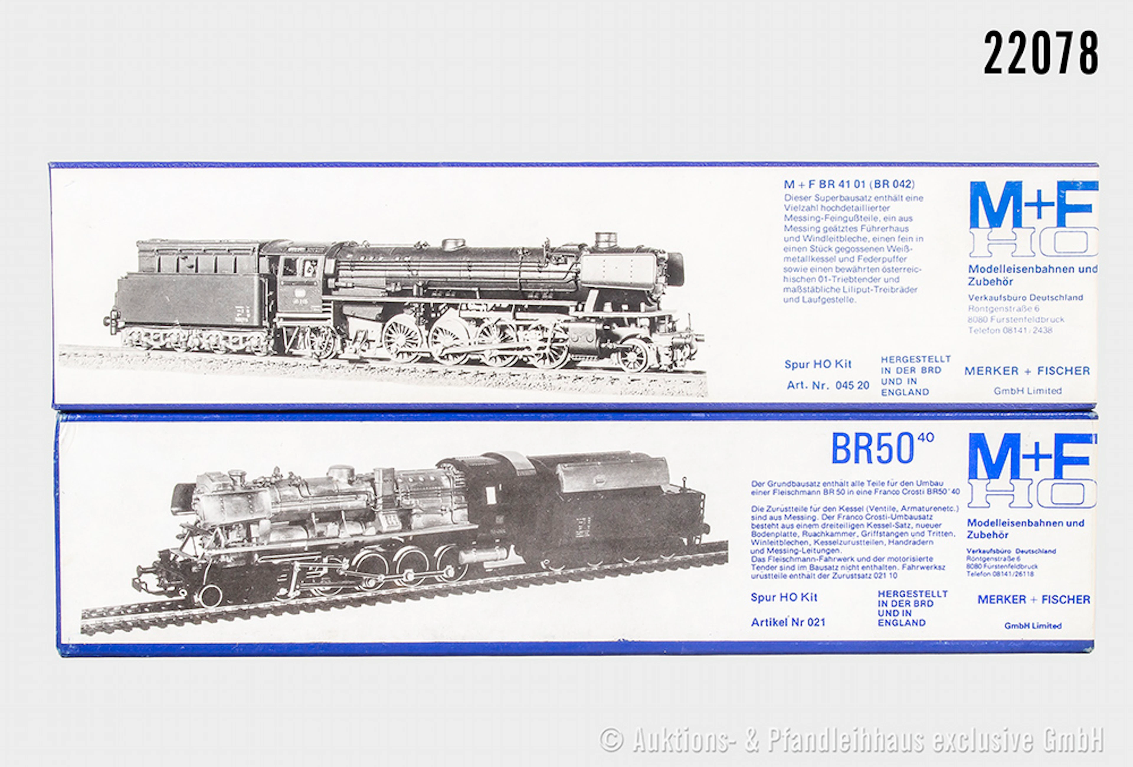 M+F H0: 04520 Messing-/Guss-Bausatz für Dampflok BR 41, Tender 4-A