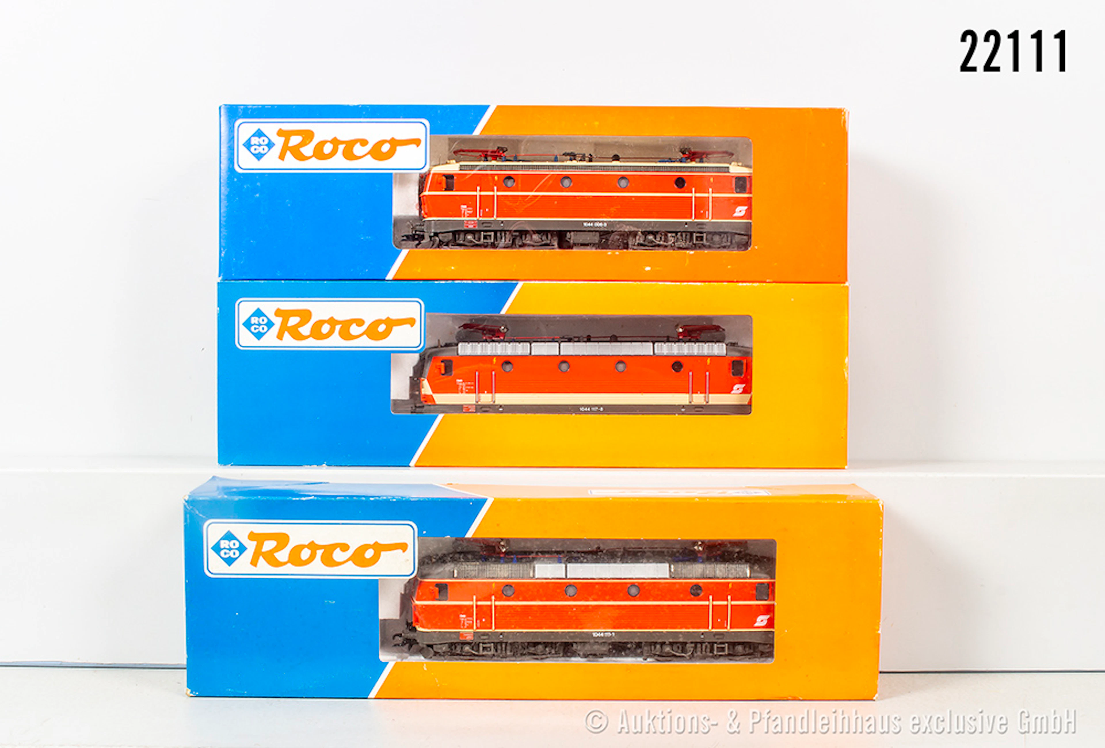 3x Roco H0 E-Lok, ÖBB: 43558, BN 1044 111-1 & 43557, BN 1044 117-8