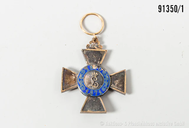 Bayern Verdienstkreuz für die Jahre 1870/71, teilw. Emailschaden
