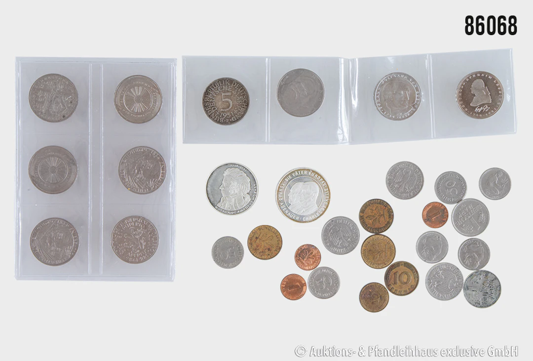 BRD Konvolut Münzen/Med., 31 Stück, 1x 10 Euro 2006 Mozart, Silber