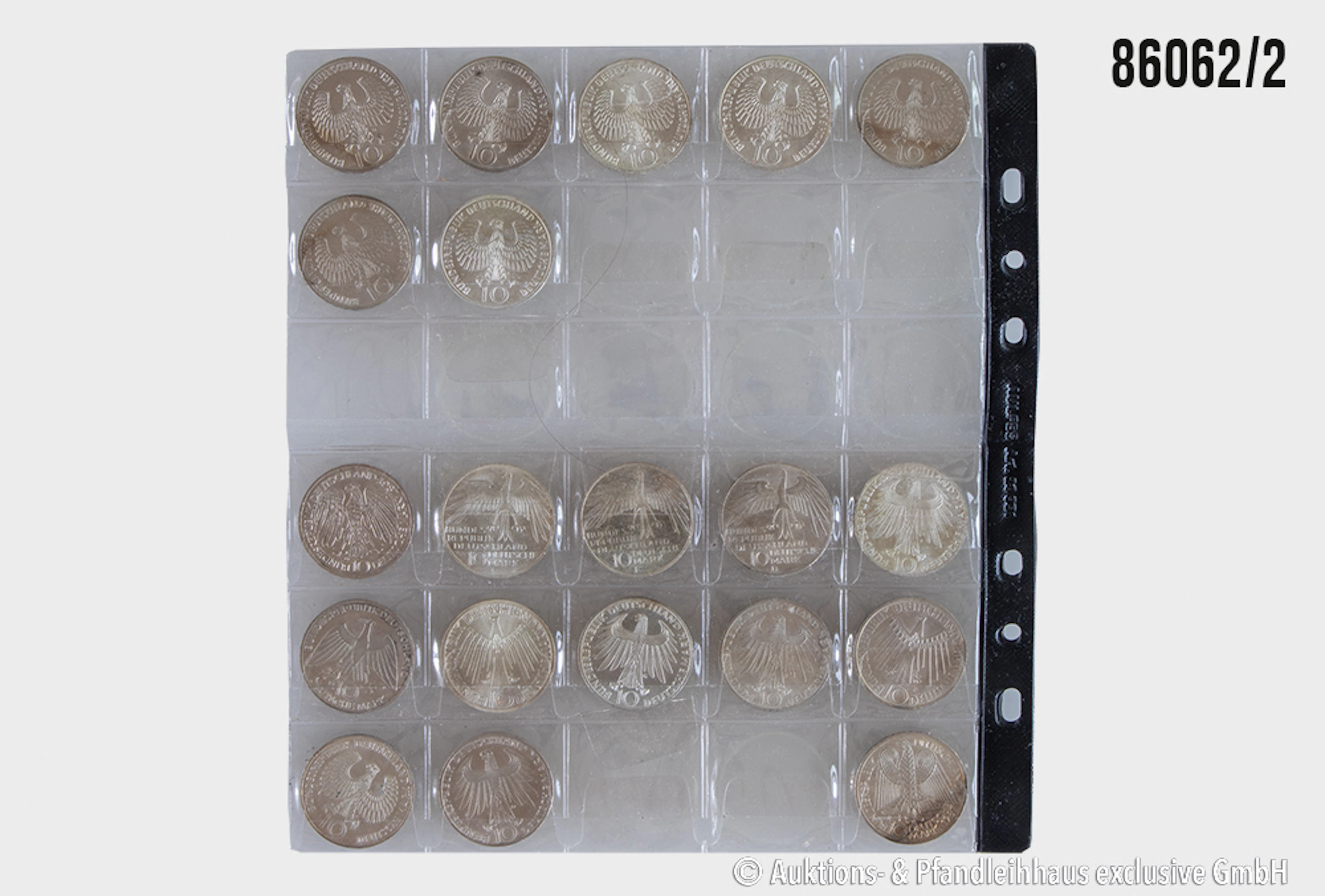 BRD Konvolut 20x 10 DM, 18x Olympiade München 1972 + 2 Gedenkmünzen