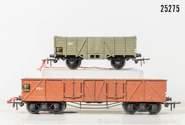 Märklin H0: 2x Offener Güterwagen, 311, Typ 5 & 331, Typ 1, Z 2