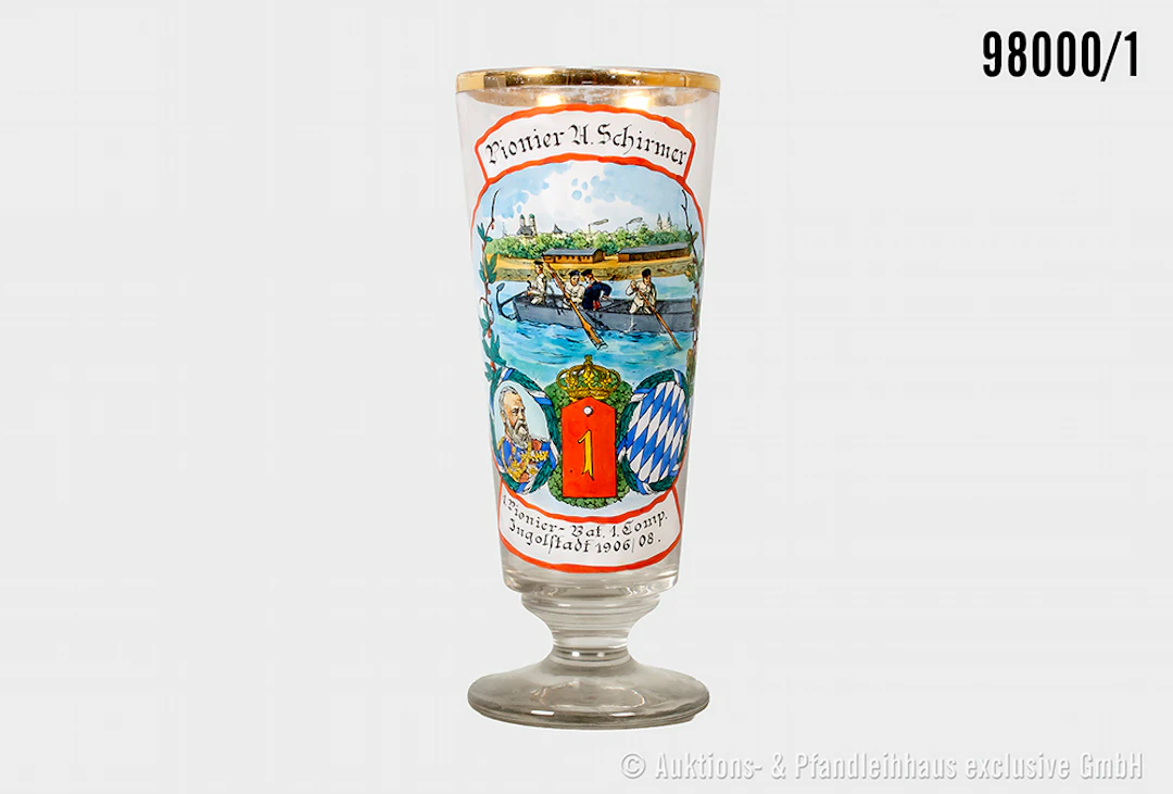 Bayern, Reservistenglas des Pionier A. Schirmer im 1. Pionier-Bataillon