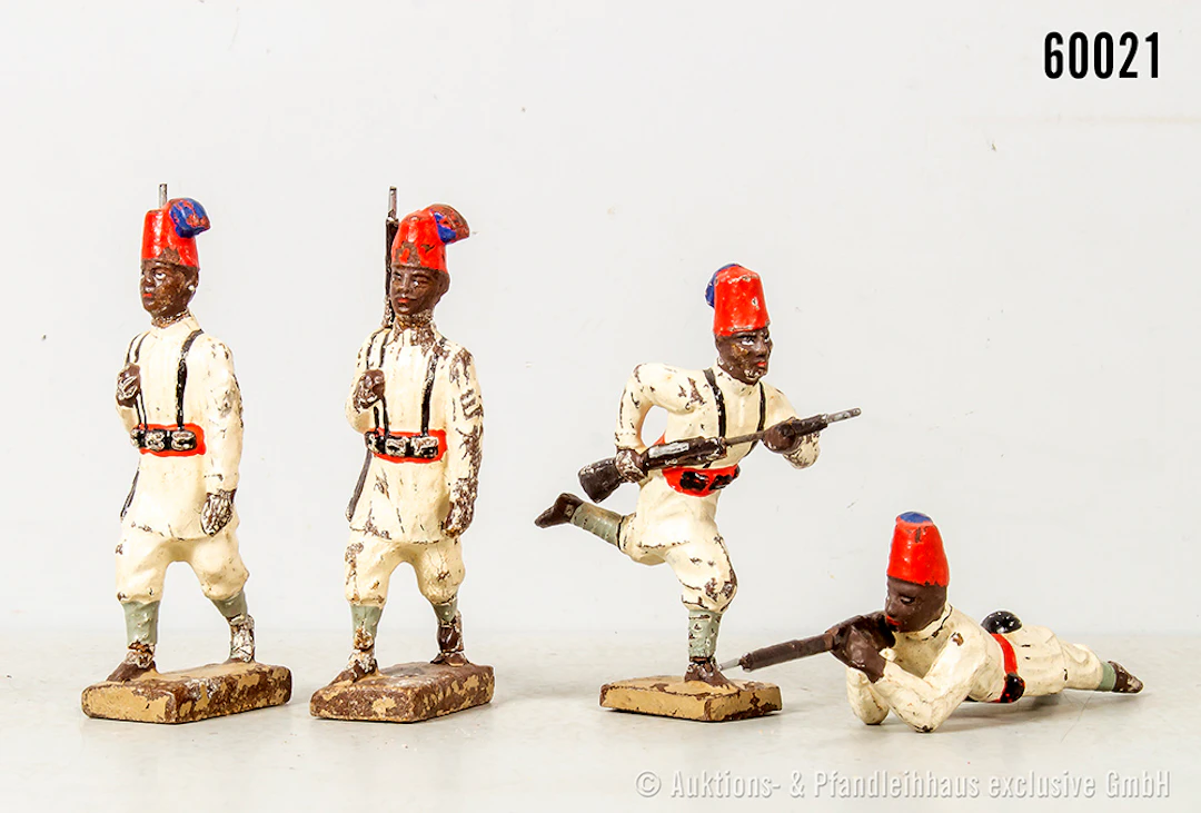 Lineol Askari / Kolonien, Masse, 7 cm, vereinzelt beschädigt, sonst meist Z 1-2