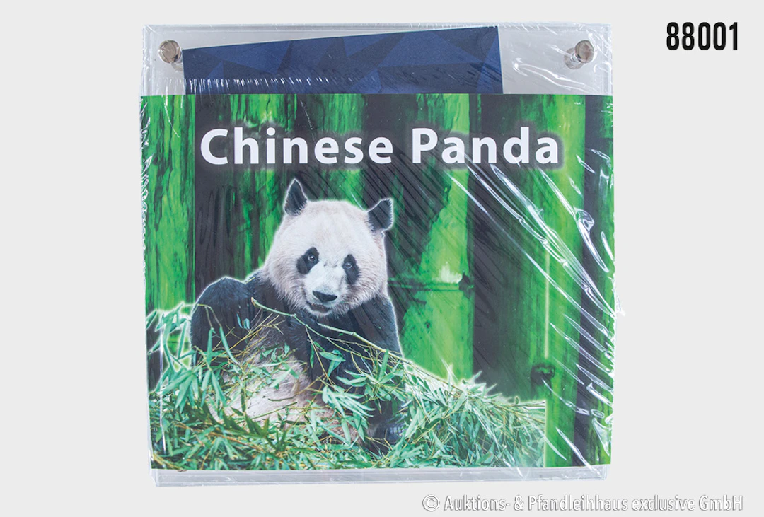 Gigant Medaille Kamerun 3000 Francs CFA Chinese Panda 2021, 1 KG Zink