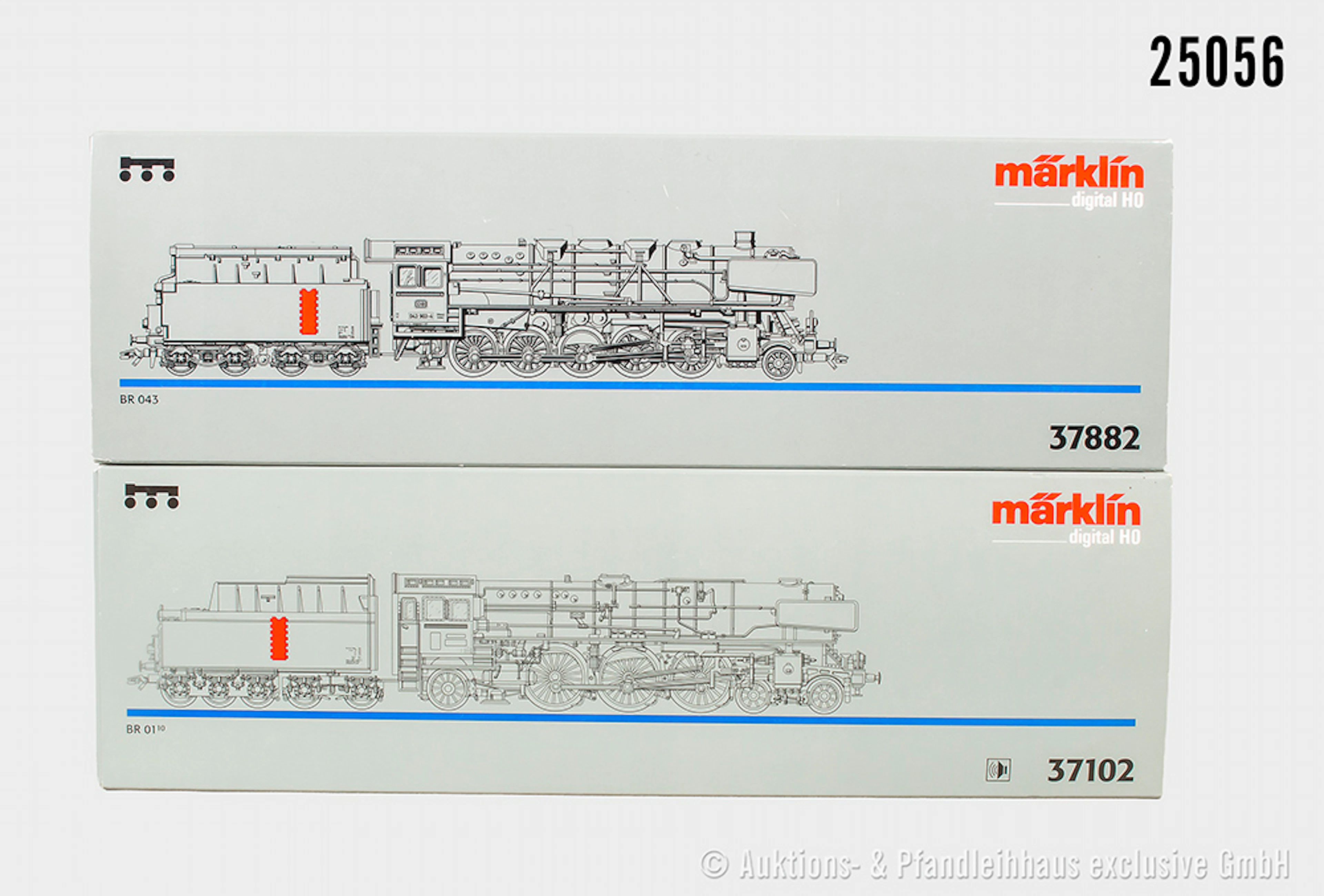 2x Märklin digital H0, Dampflok, DB: 37882, BN 043 903-4 , Rauchsatz