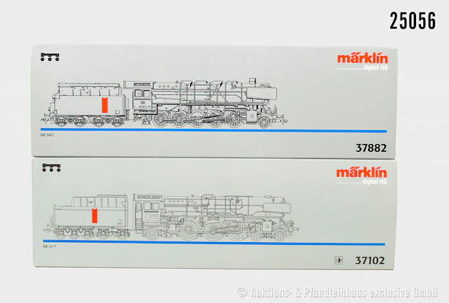 2x Märklin digital H0, Dampflok, DB: 37882, BN 043 903-4 , Rauchsatz