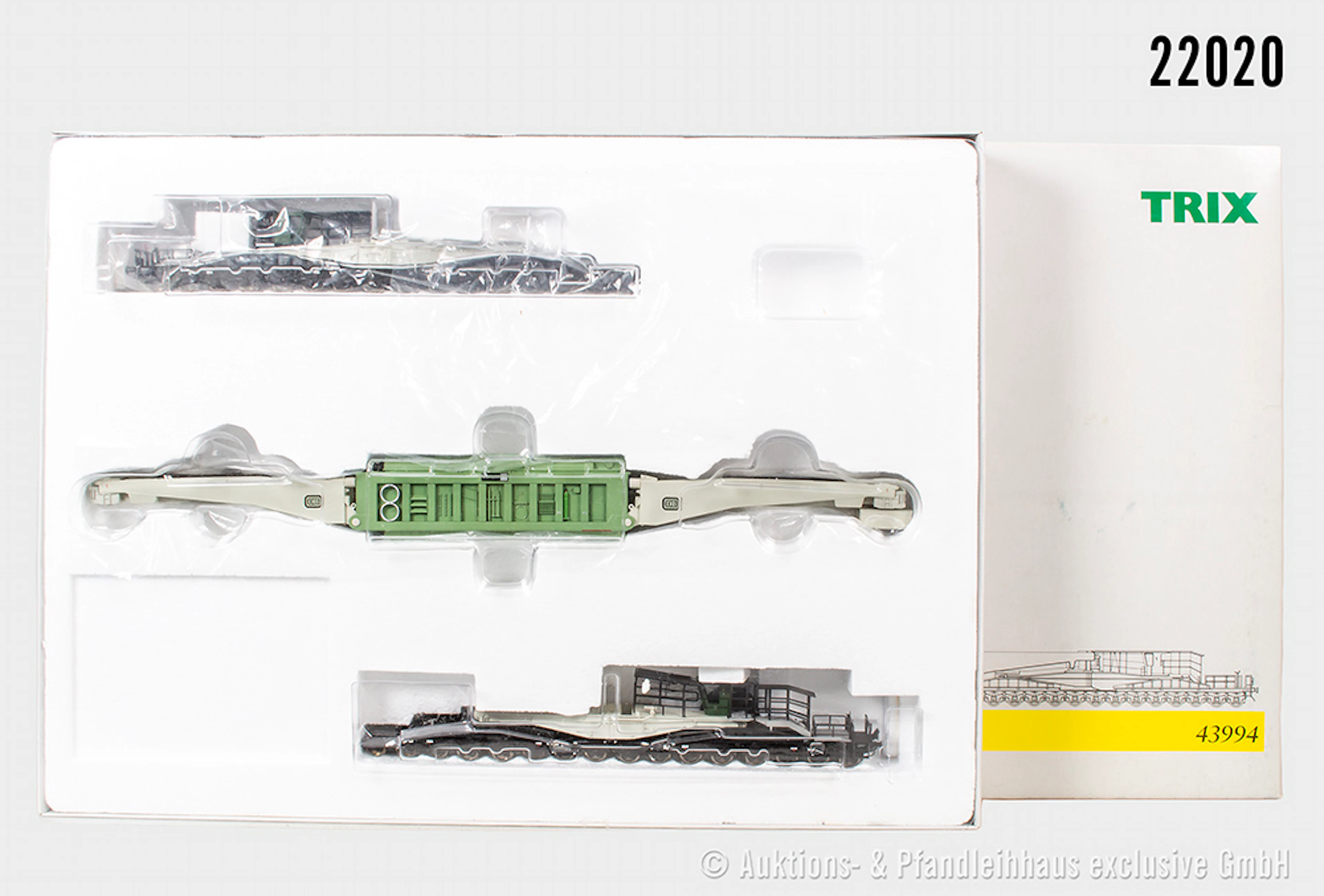 Trix H0: 43994 Tragschnabelwagen, DB, Z 0-1, OVP