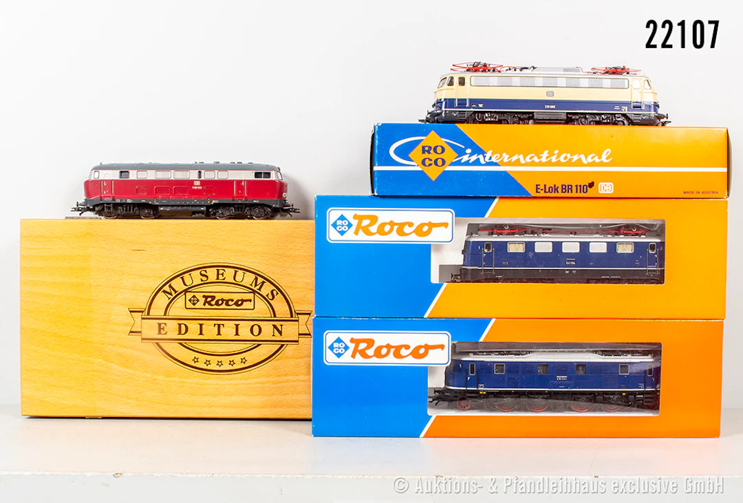 Roco H0: 43840 Diesellok DB, BN V160 003 & 3x E-Lok DB: 43636, BN