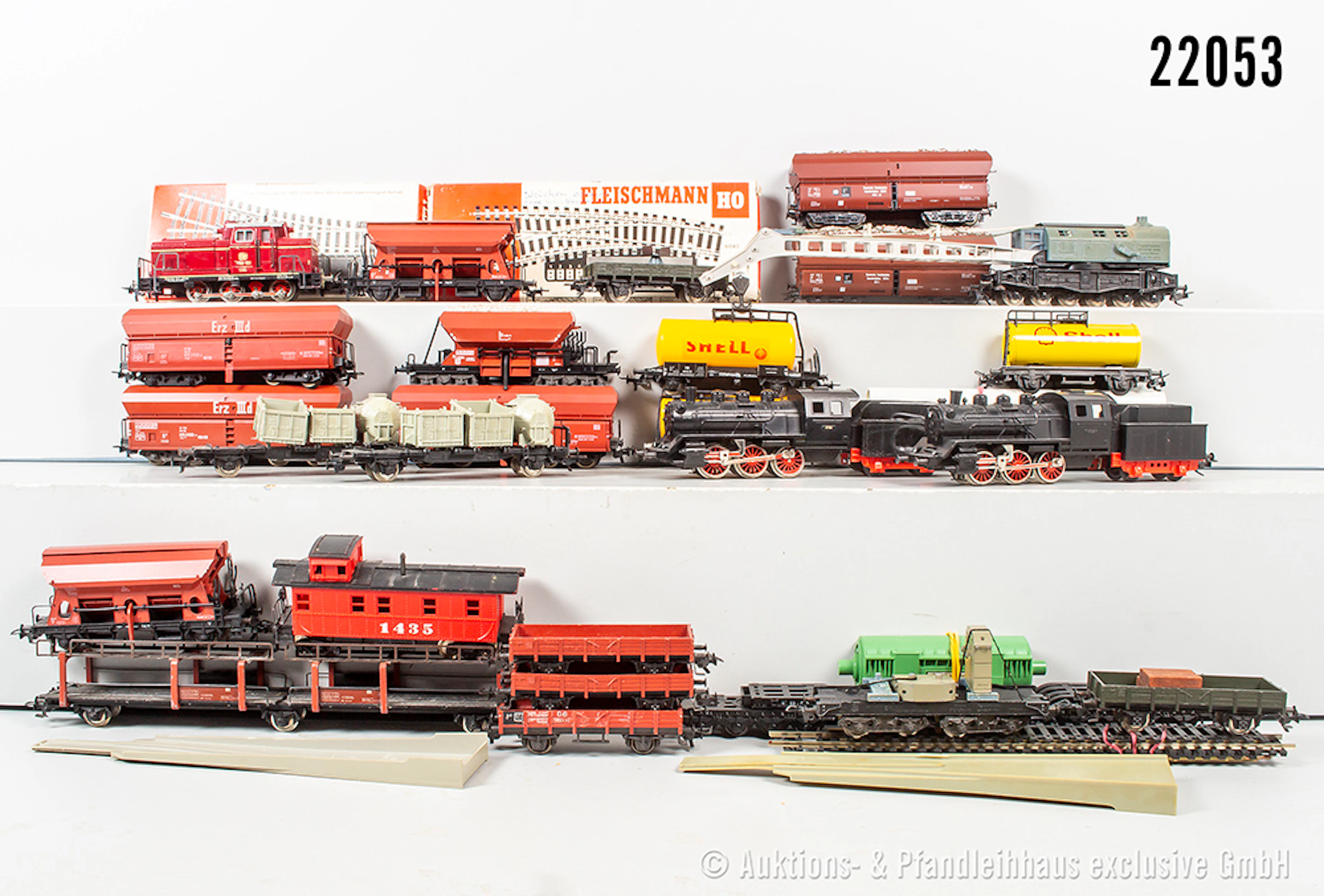 Fleischmann H0: 2x Dampflok, BN 1304 & Diesellok, DB, BN V 60151 &