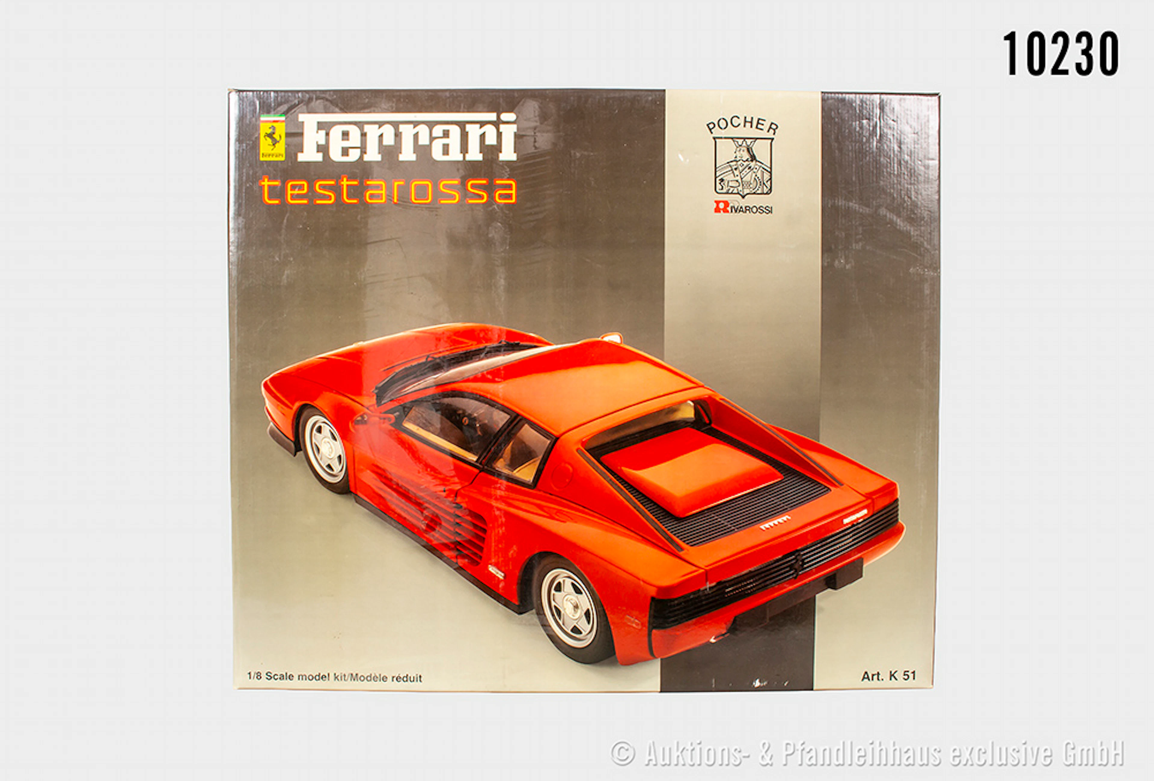 Rivarossi Pocher Ferrari Testarossa K 51, Bausatzmodell montiert