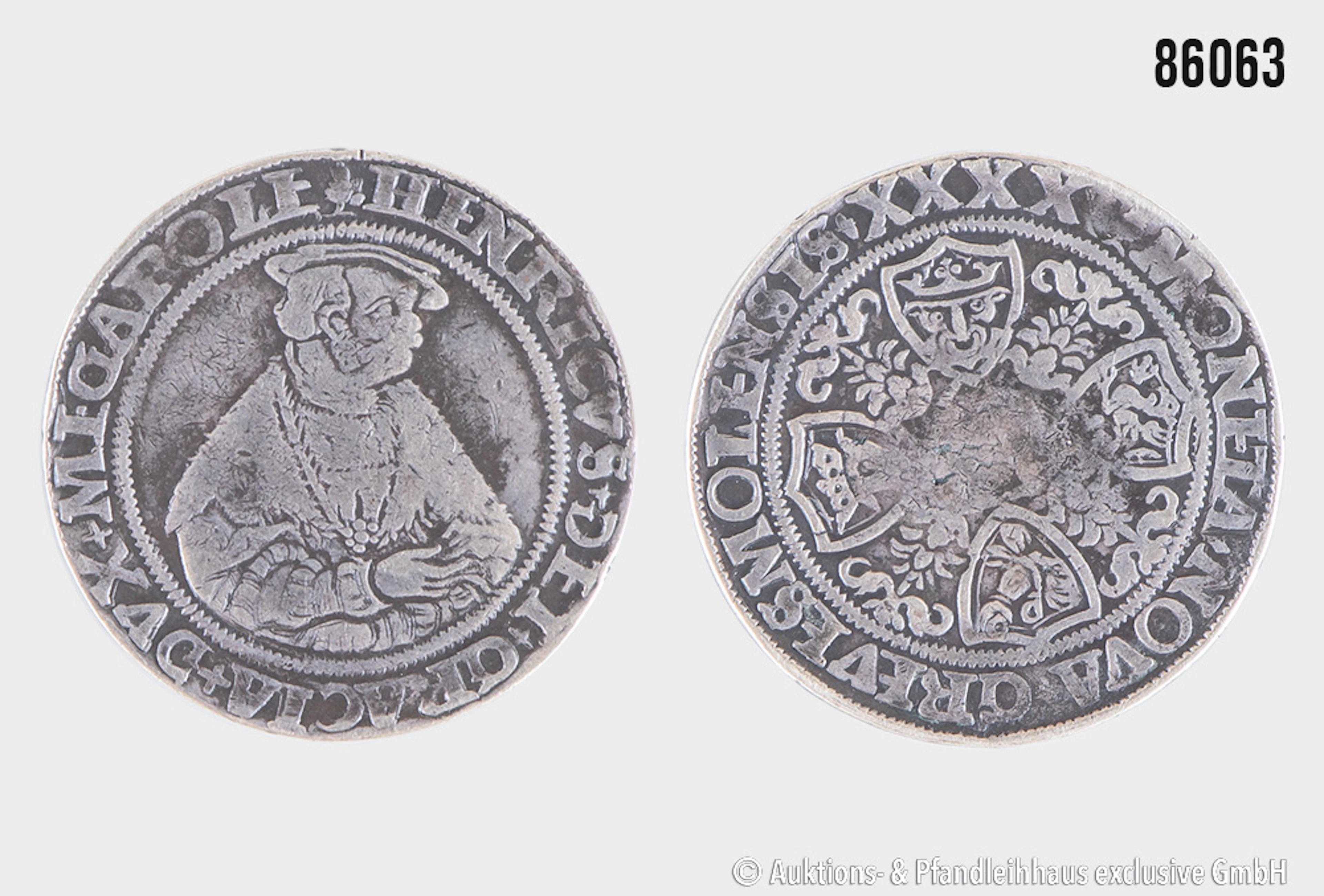 Mecklenburg Taler wohl um 1540 Heinrich V, Grevesmühlen, 25,96 g